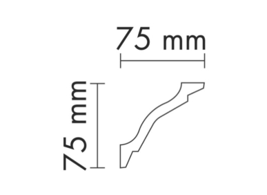 Art Deco Cornice 1 Cross Section